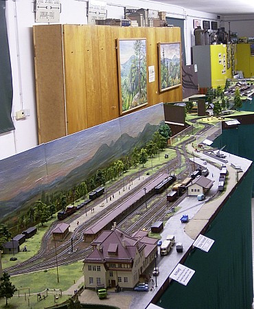 Blick über unsere H0e-Schmalspuranlage