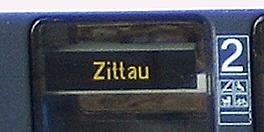 Zugzielanzeige 'Zittau'