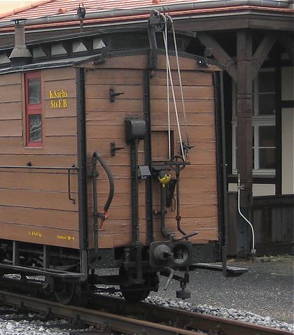 Detailansicht der Bremseinrichtungen