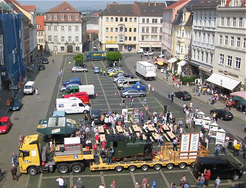 Lok IK Nr.54 auf dem Zittauer Marktplatz