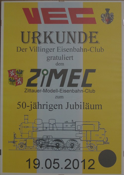 Erinnerungsurkunde aus Villingen