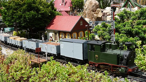 IK No. 54 mit Güterzug am Umgebindehaus